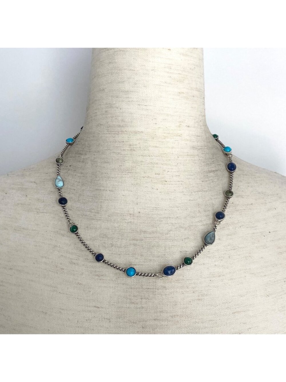 Brighton Monte Carlo Multi Colored Stationed Silver Plated Collar Necklace